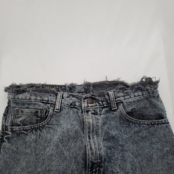 VINTAGE 80s/90s LEVI'S 550 W36 L36 | Acid Wash Distressed Raw Hem Tapered Jeans - Picture 5 of 7